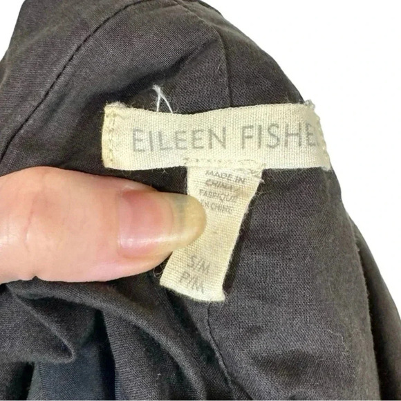 Eileen Fisher Organic Cotton Stand Collar Drawstring Anorak Jacket Windbreaker - Picture 6 of 7